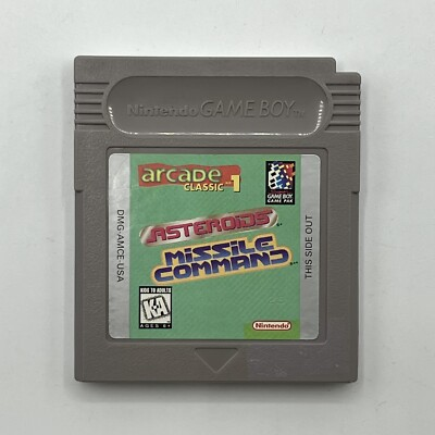 Arcade Classic 1: Asteroids / Missile Command | Nintendo Game Boy