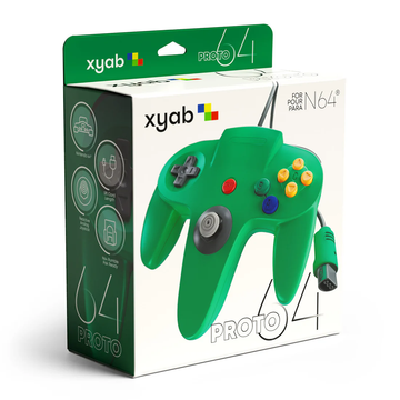 Green Nintendo 64 Controller - XYAB Proto64