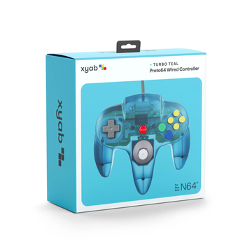 Turbo Teal Nintendo 64 Controller - XYAB Proto64