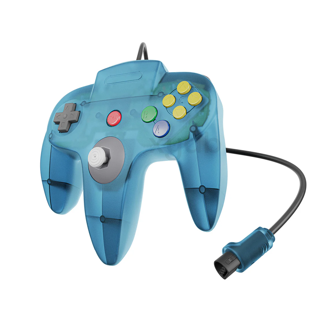 Turbo Teal Nintendo 64 Controller - XYAB Proto64