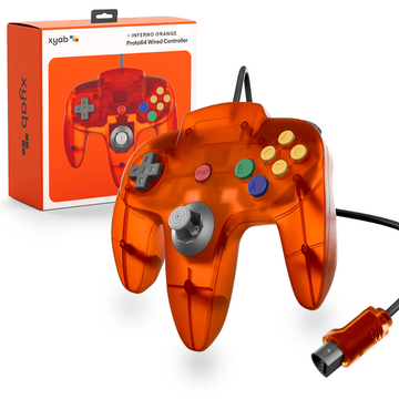 Inferno Orange Nintendo 64 Controller - XYAB Proto64