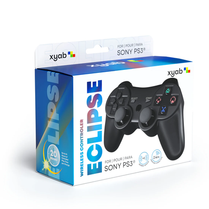 PlayStation 3 Black Wireless Controller - XYAB Eclipse Wireless Controller