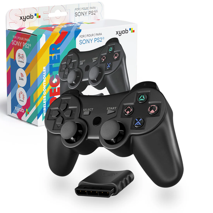 PlayStation 2 Black Wireless Controller - XYAB Specter Wireless Controller