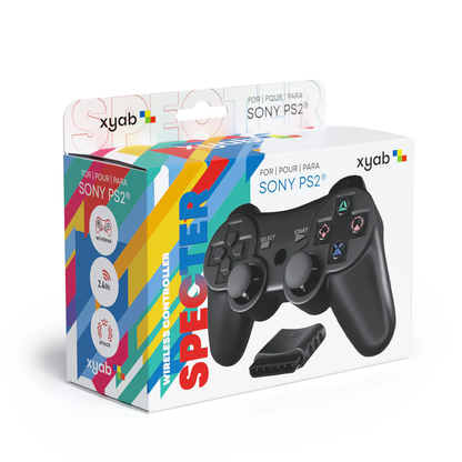 PlayStation 2 Black Wireless Controller - XYAB Specter Wireless Controller