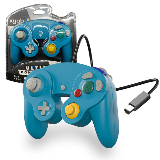 GameCube Light Blue Wired Controller - XYAB