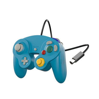 GameCube Light Blue Wired Controller - XYAB