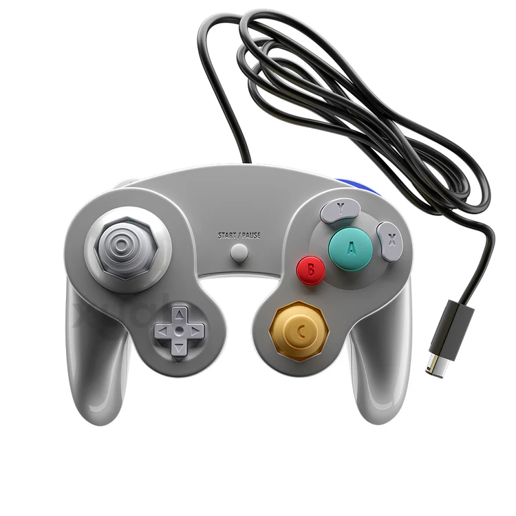 GameCube Silver Wired Controller - XYAB