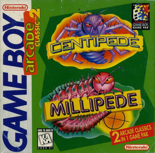 
Arcade Classic 2: Centipede / Millipede | Nintendo Game Boy