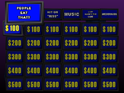 
Jeopardy! | Sony PlayStation | PS1 | gameplay screenshot | category board with native game interface | Source: LaunchBox 44929