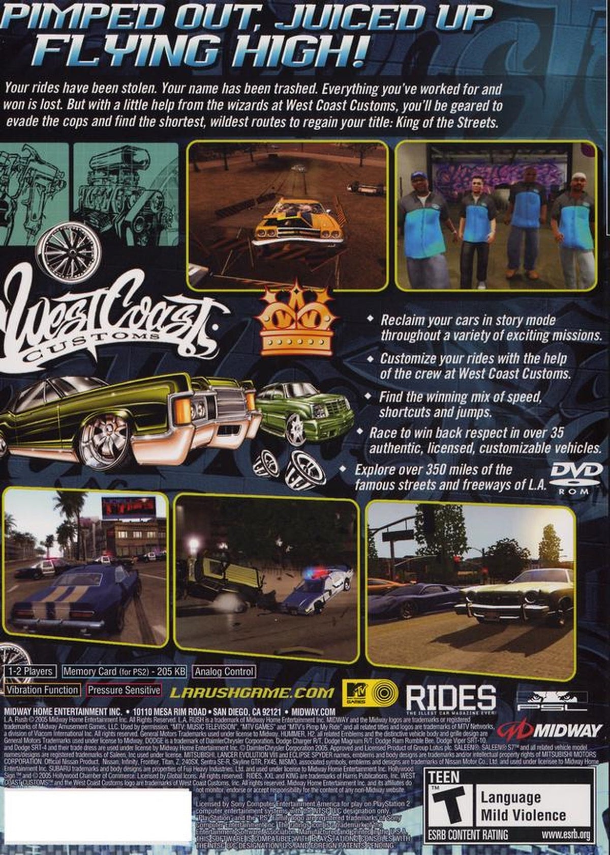 
L.A. Rush | PS2 | back cover | LaunchBox North America