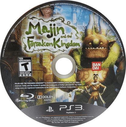 
Majin and the Forsaken Kingdom | PlayStation 3 | North American game disc | Source: LaunchBox 12625