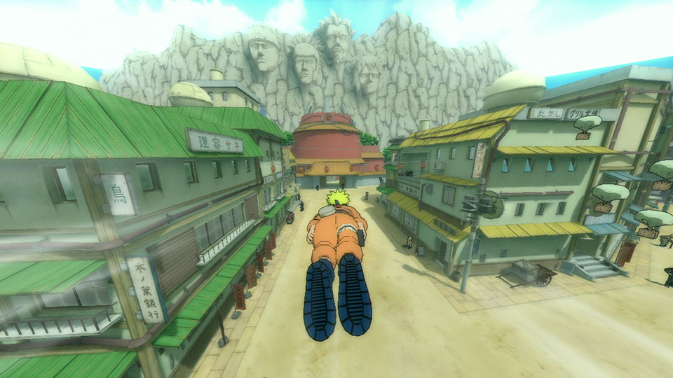 
Naruto: Ultimate Ninja Storm | PlayStation 3 | gameplay screenshot | Hidden Leaf Village exploration