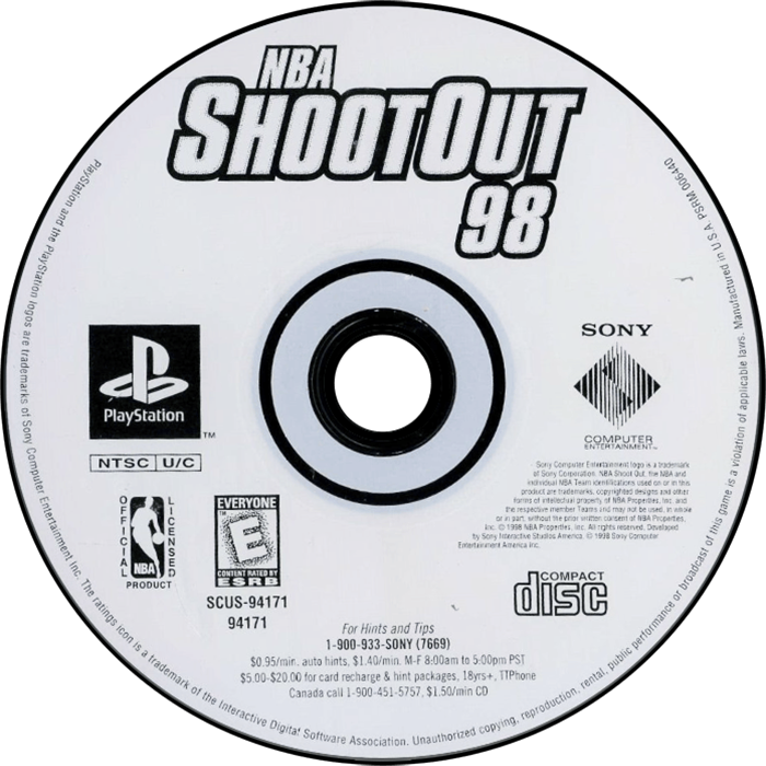 
NBA ShootOut '98 | PS1 | physical media | LaunchBox North America