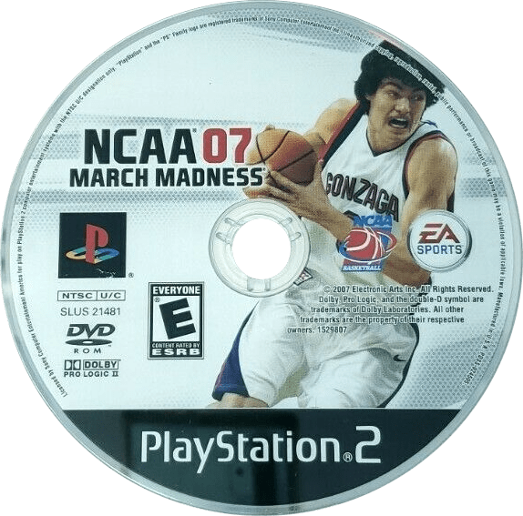 NCAA March Madness 07 | PlayStation 2 | North American disc | SLUS-21481 | UPC 014633152982 | Source: LaunchBox