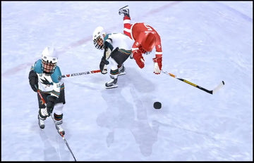 
NHL Slapshot Nintendo Wii actual gameplay screenshot - Peewee outdoor hockey action