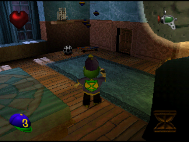 
Rascal | Sony PlayStation | PS1 | gameplay screenshot | third-person bedroom scene with native HUD | Source: LaunchBox 11354