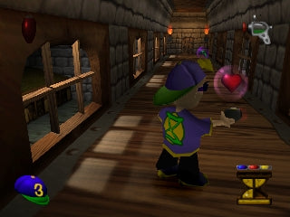 
Rascal | Sony PlayStation | PS1 | gameplay screenshot | corridor traversal with native HUD | exact NTSC-U SLUS-00542 source ss14
