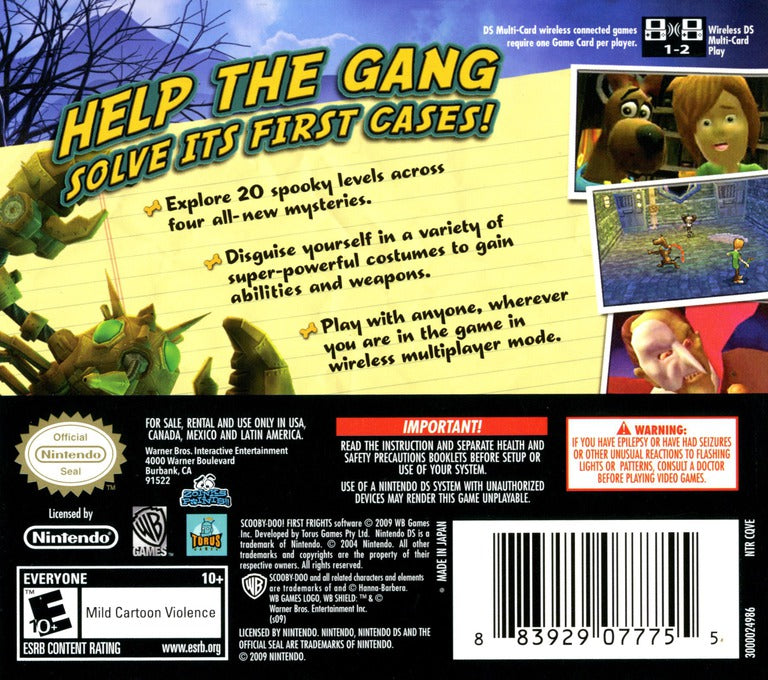 
Scooby-Doo!: First Frights | Nintendo DS | back cover
