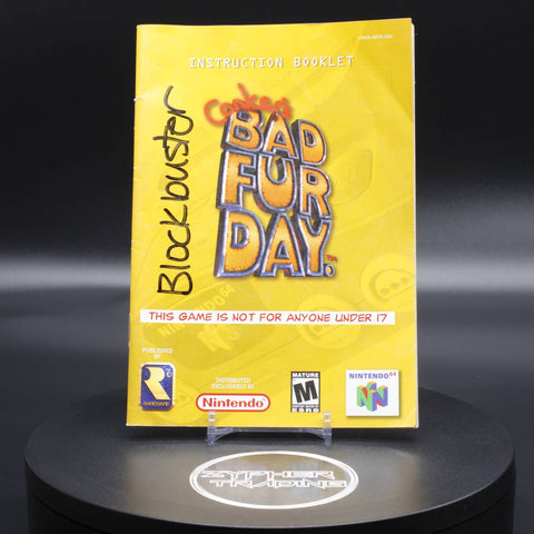 Conker's: Bad Fur Day | MANUAL ONLY | Nintendo 64 | N64