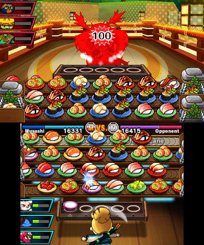 Sushi Striker: The Way of Sushido | Nintendo 3DS | gameplay screenshot 6