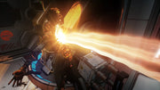 
The Persistence | PlayStation 4 | gameplay screenshot | first-person energy-weapon combat beside RecLounge doorway