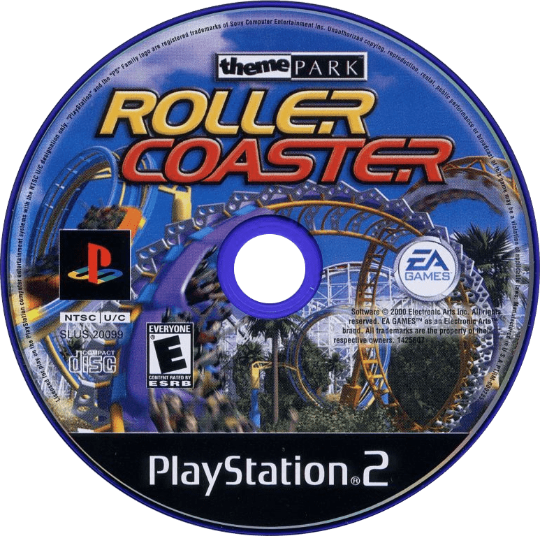 
Theme Park Roller Coaster | PlayStation 2 | North American disc | SLUS-20099 | UPC 014633142563