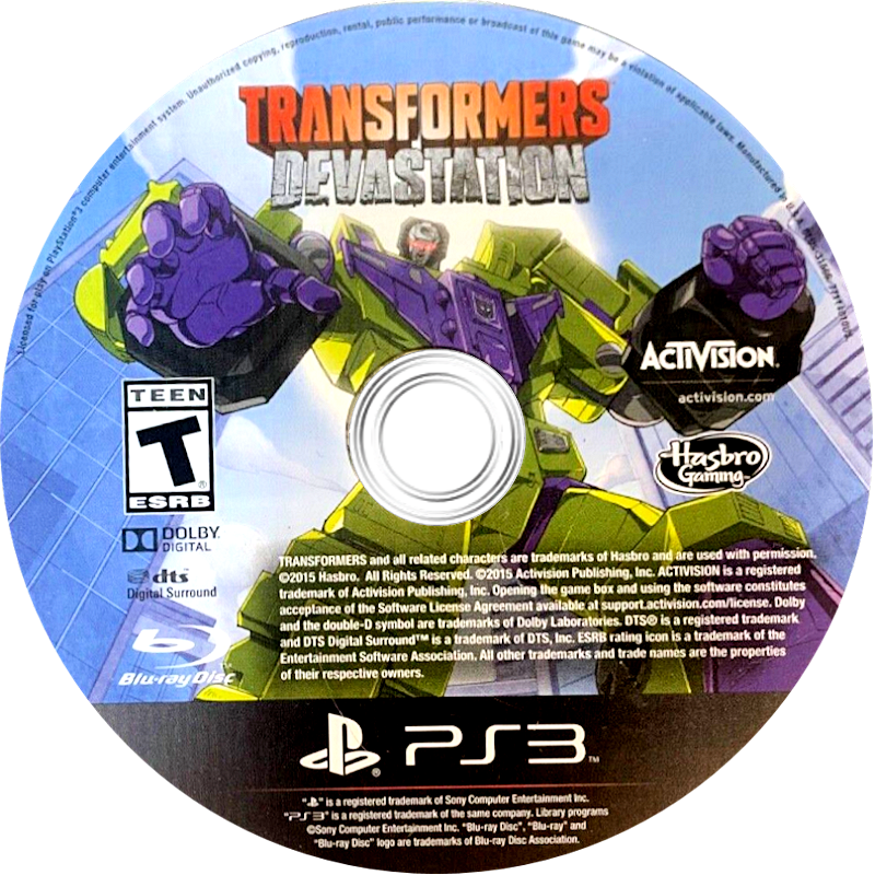 Transformers: Devastation | PlayStation 3 | North American game disc | exact PS3 LaunchBox 33669