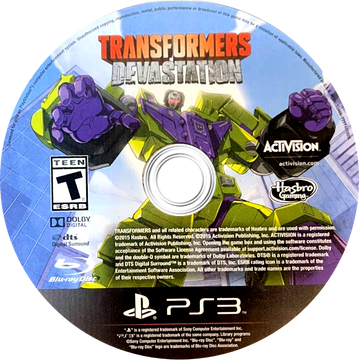 
Transformers: Devastation | PlayStation 3 | North American game disc | exact PS3 LaunchBox 33669