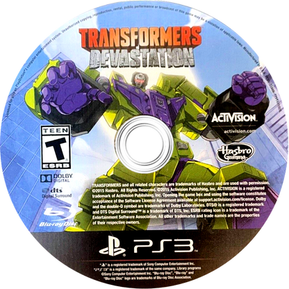 
Transformers: Devastation | PlayStation 3 | North American game disc | exact PS3 LaunchBox 33669