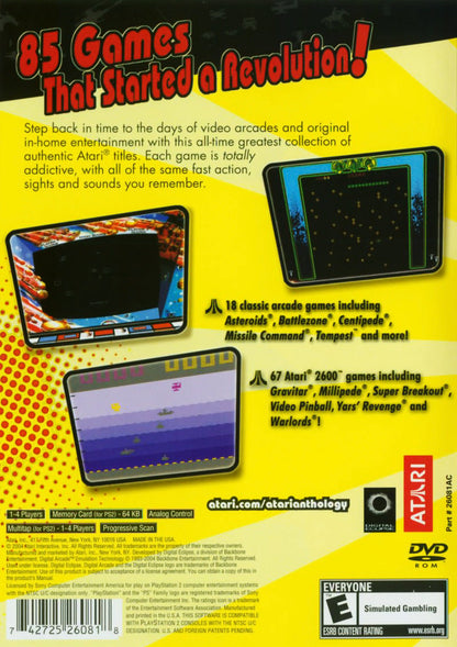 
Atari Anthology | PS2 | back cover | North America