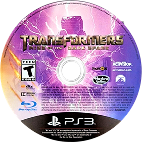 Transformers: Rise of the Dark Spark PS3 disc