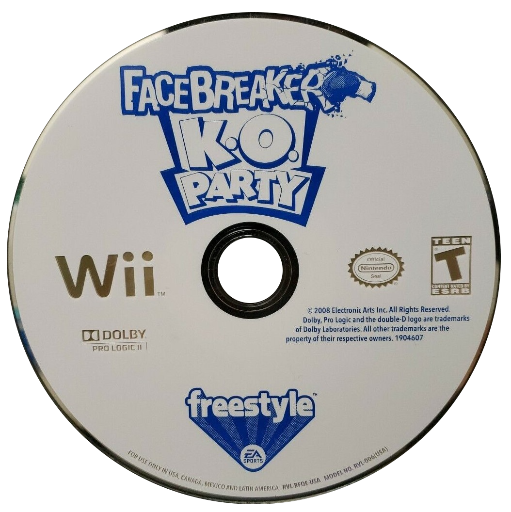 
Facebreaker: K. O. Party | Nintendo Wii | game disc | RVL-RFQE-USA
