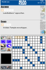 
USA Today: Crossword Challenge | Nintendo DS | Gameplay screenshot | Puzzle 026 | Source: MobyGames