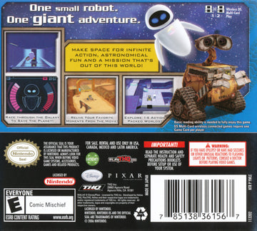 
Disney•Pixar Wall-E | Nintendo DS | back cover