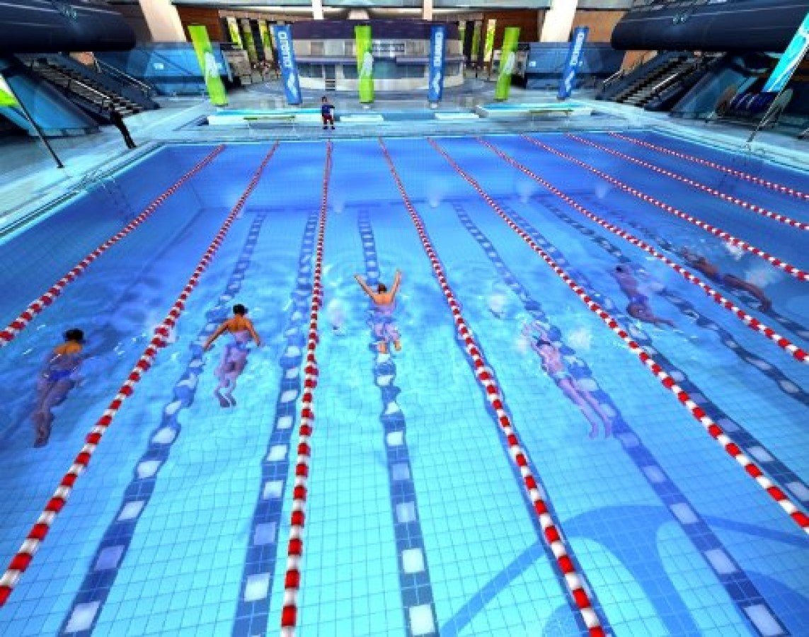 
World Championship Athletics | Nintendo Wii | gameplay screenshot | swimming race | final Shopify CDN pixel reviewed