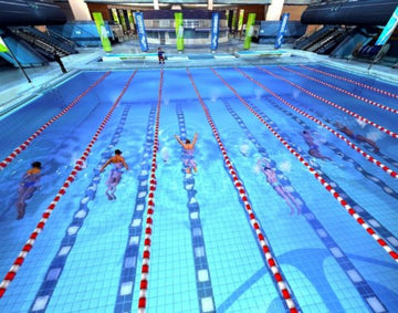
World Championship Athletics | Nintendo Wii | gameplay screenshot | swimming race | final Shopify CDN pixel reviewed