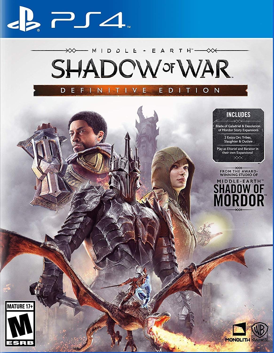 Middle-earth: Shadow of War - Definitive Edition | PlayStation 4 | supplemental product media | Region: North America | amazon-2a6947e83bcd | Source: Amazon