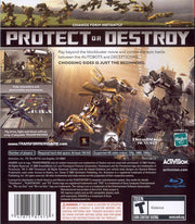 
Transformers: The Game | PlayStation 3 | back cover | Region: North America | source-country=United States | Data by MobyGames.com