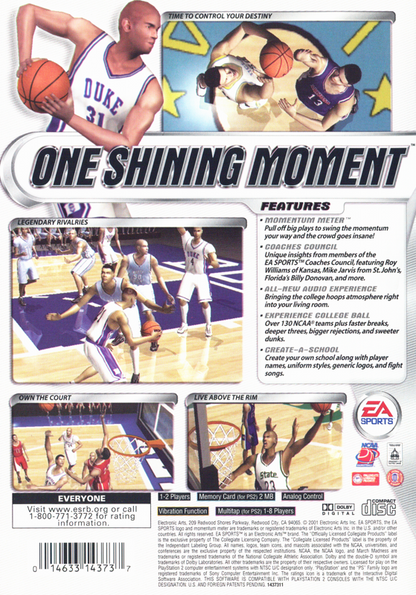 NCAA March Madness 2002 | PlayStation 2 | back cover | region=North America | source-country=United States | zypher-v2 | moby-80d67a42a262 | Data by MobyGames.com