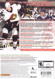 
NHL 2K8 | Xbox 360 | back cover | Data by MobyGames.com