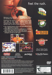 
Hard Rock Casino | PlayStation 2 | back cover | Data by MobyGames.com