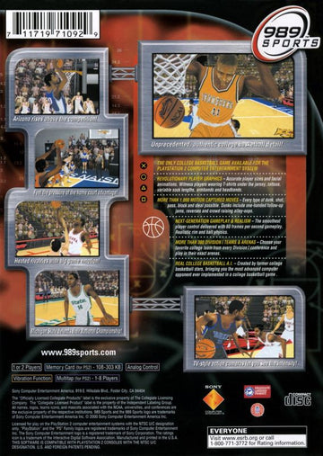 NCAA Final Four 2001 | PlayStation 2 | back cover | region=North America | source-country=Canada,United States | zypher-v2 | moby-955526df94e8 | Data by MobyGames.com