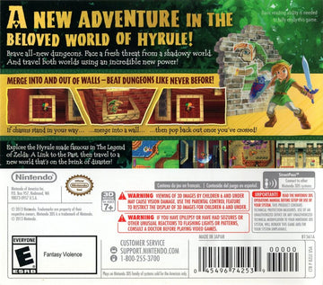 
The Legend of Zelda: A Link Between Worlds | Nintendo 3DS | back cover | Region: North America | source-country=United States | Data by MobyGames.com