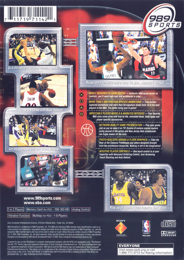 
NBA ShootOut 2001 | PlayStation 2 | back cover | Region: North America | source-country=United States | Data by MobyGames.com