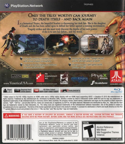 
Venetica | PlayStation 3 | back cover | Data by MobyGames.com