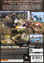 
Supreme Commander 2 | Xbox 360 | back cover | Region: North America | source-country=United States | Data by MobyGames.com