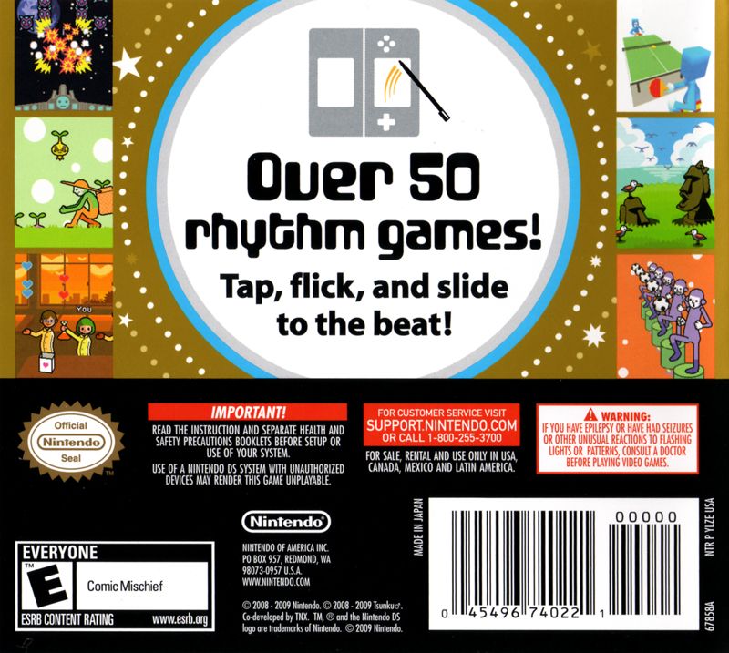 
Rhythm Heaven | Nintendo DS | back cover | Data by MobyGames.com