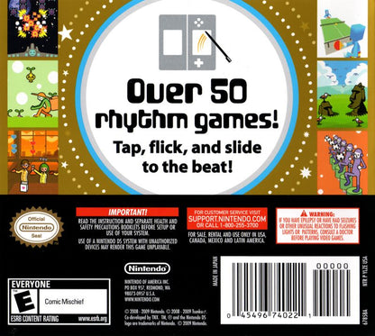 
Rhythm Heaven | Nintendo DS | back cover | Data by MobyGames.com