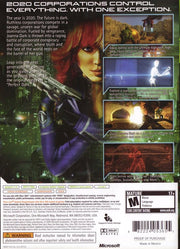 
Perfect Dark Zero | Xbox 360 | back cover | Region: North America | source-country=Canada,United States | Data by MobyGames.com