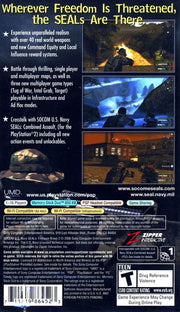 SOCOM: U.S. Navy SEALs - Fireteam Bravo 2 | PSP | back cover | region=North America | source-country=United States | zypher-v2 | moby-b3f7ffdaeaef | Data by MobyGames.com